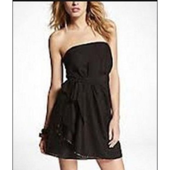 Express Strapless Pleated Tube Dress 4 - Picture 1 of 1